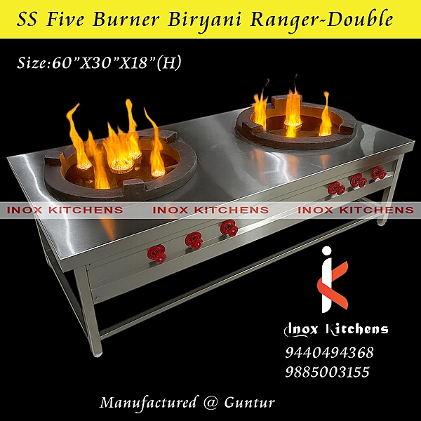 SS Biryani Double Five+Five Burner Ranger