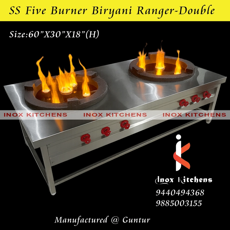 SS Biryani Double Five+Five Burner Ranger