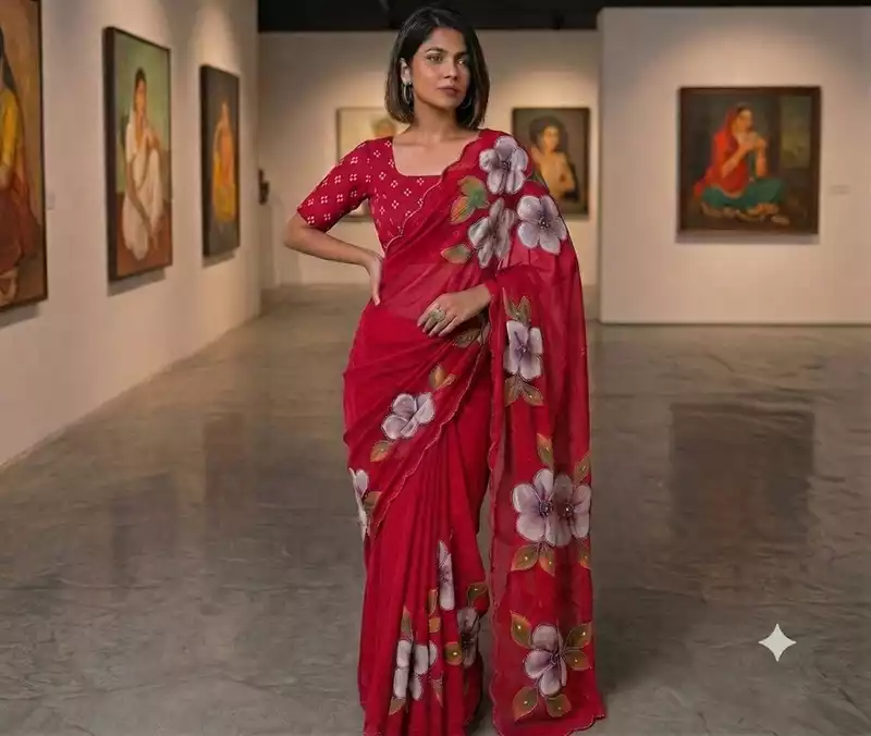 Flora Soft Weightless Chiffon Saree