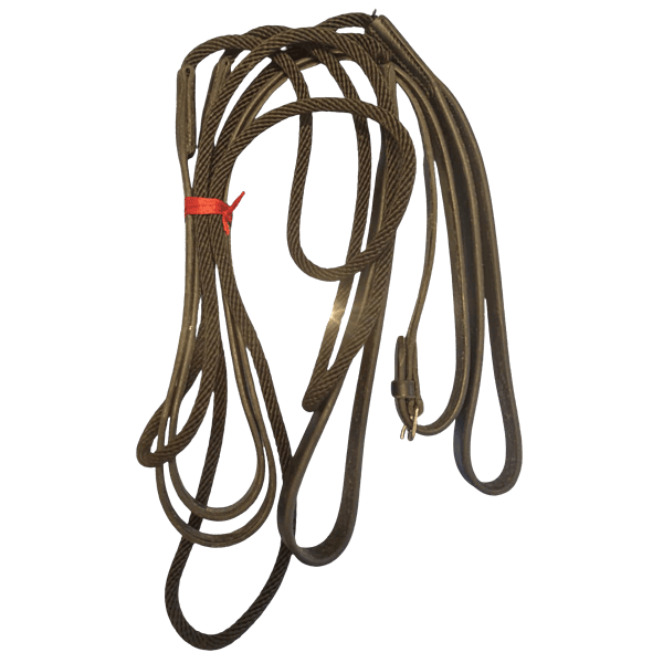 Draw Reins - with rope end Black / Synthetic