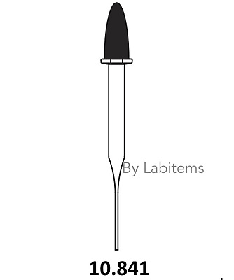 Dropper, with capillary jet and rubber teat