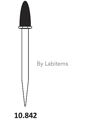 Dropper, with capillary jet and rubber teat