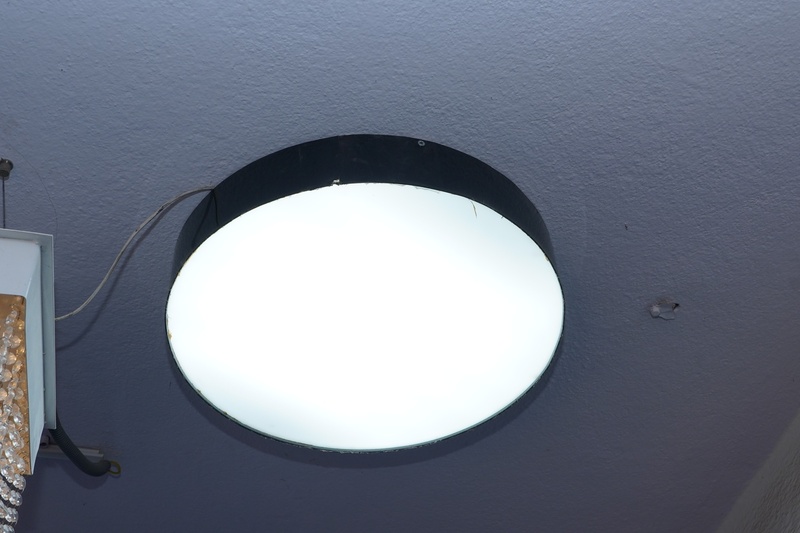 LED Hanging Light Drum 450mm Dia - 36W Black Body (CW)