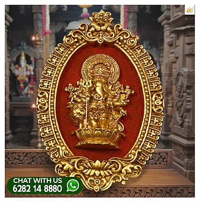 Drushti-Ganapathi-for-sit out  GOLD FINISH Size: 5"x7"