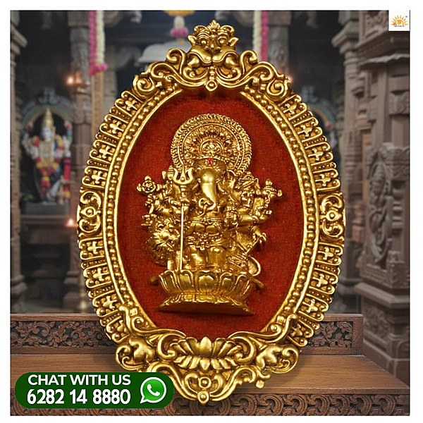 Drushti-Ganapathi-for-sit out GOLD FINISH Size: 5"x7" Drushti-Ganapathi-for-sit out GOLD FINISH Size: 5"x7"