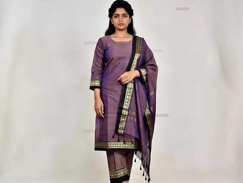 Vintage Plum ( Narayanpet Dress materials )