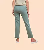 Enamor Essentials Womens E014-Mid Rise Slim Fit Basic Straight Leg Lounge Pants