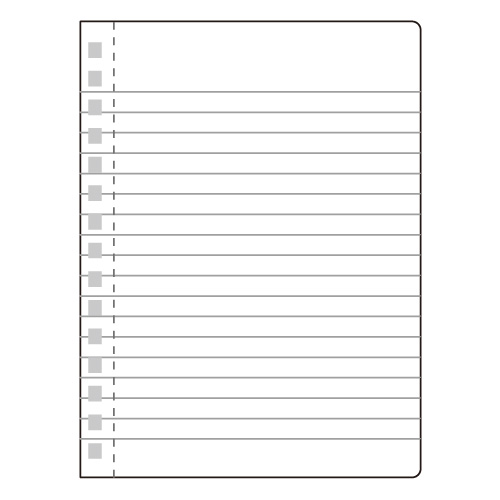 Kokuyo FOB COOP A6 Memo with Holder 6mm Ruled