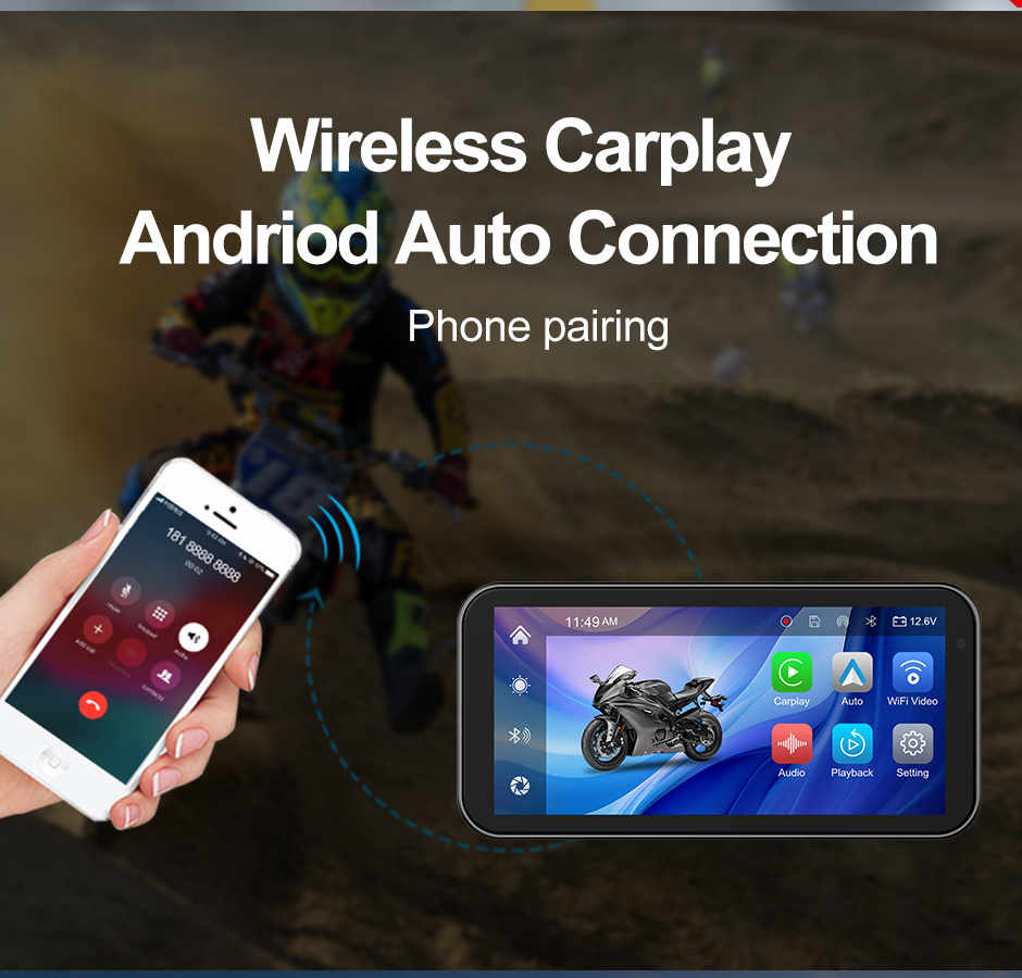 LBC Moto S3 Elite Motorcycle Navigation Screen with Handlebar Remote, Camera & TPMS LBC Moto S3 Elite Motorcycle Navigation Screen with Handlebar Remote, Camera & TPMS