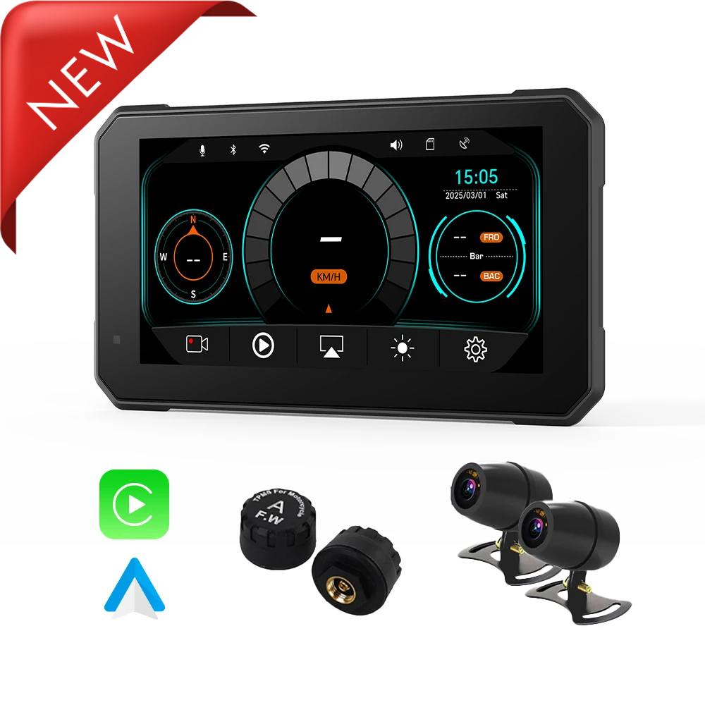 LBC Moto M3 Elite 6.25 inch Navigation with Camera, TPMS, GPS (Magnetic Quick Release)