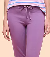 Enamor Essentials Womens E014-Mid Rise Slim Fit Basic Straight Leg Lounge Pants