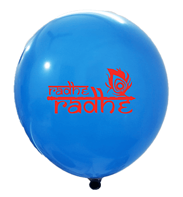 Radhe Radhe Printed balloons for Krishna Janmashtami / Kishna Birthday balloons Decorations for Janmashtami Celebration pack of 30
