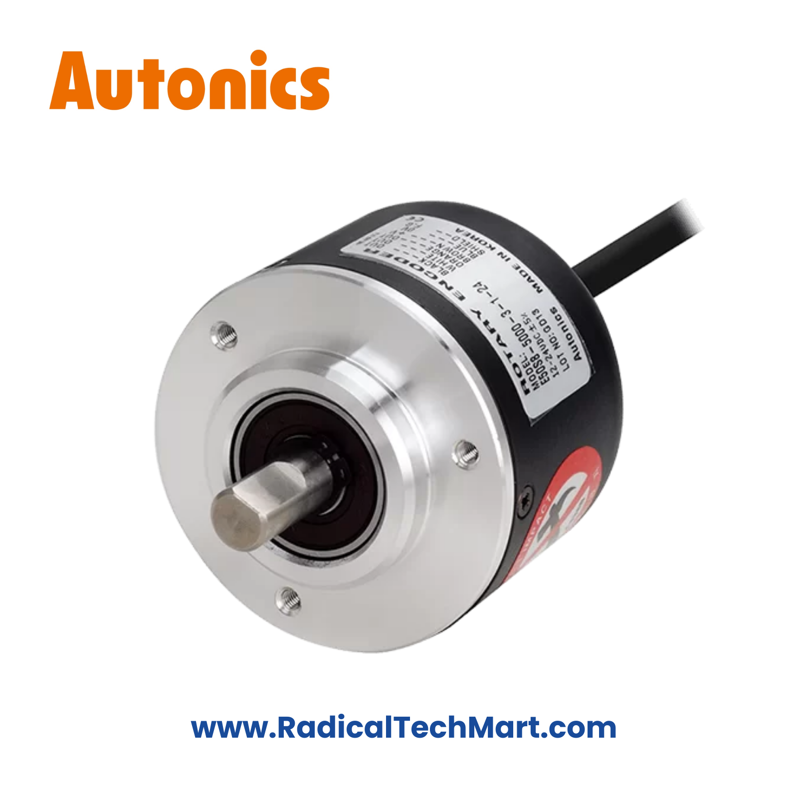 Autonics E50S8-100-3-T-1 Incremental Shaft Encoder – Front View