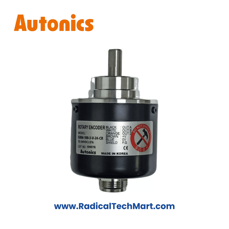Autonics E50S8-100-3-V-24-CR 50mm Shaft Type Incremental Rotary Encoder with 100PPR