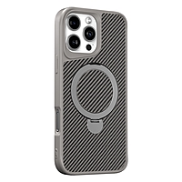 Covro Carbon Fibre Pattern Phone Case for iPhone 16 Pro , MagSafe Compatible