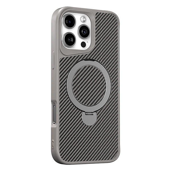 Covro Carbon Fibre Pattern Phone Case for iPhone 16 Pro Max , MagSafe Compatible