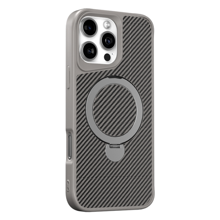 Covro Carbon Fibre Pattern Phone Case for iPhone 16 Pro Max , MagSafe Compatible