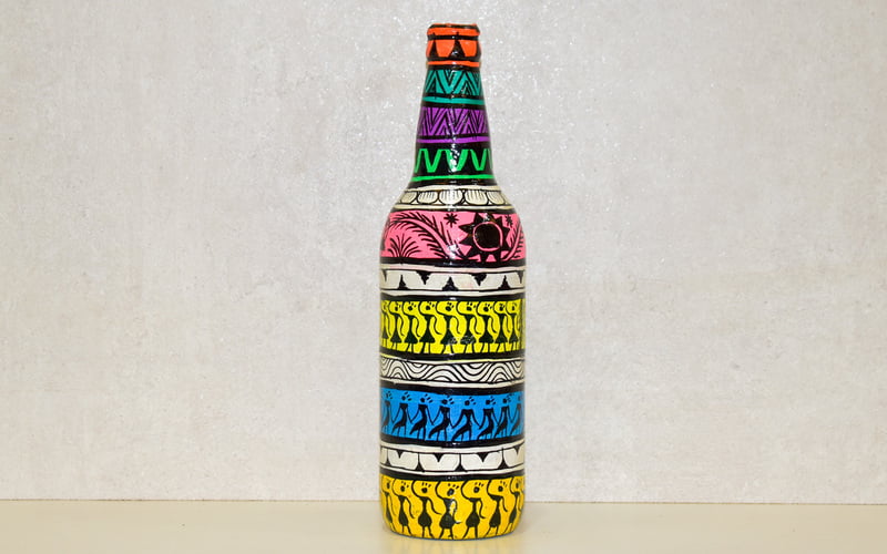Handpainted traditional bottle home decor collection
