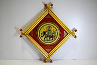 Handpainted Patachitra Tribal paint of King Riding an Elephant || Palm Leaf Painting Framed with Cane Stick || home decor || gift