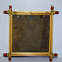 Patachitra Tribal paint of Lord Ganesh on Palm leaves, framed with can sticks || for home office || gift || beautiful and elegant