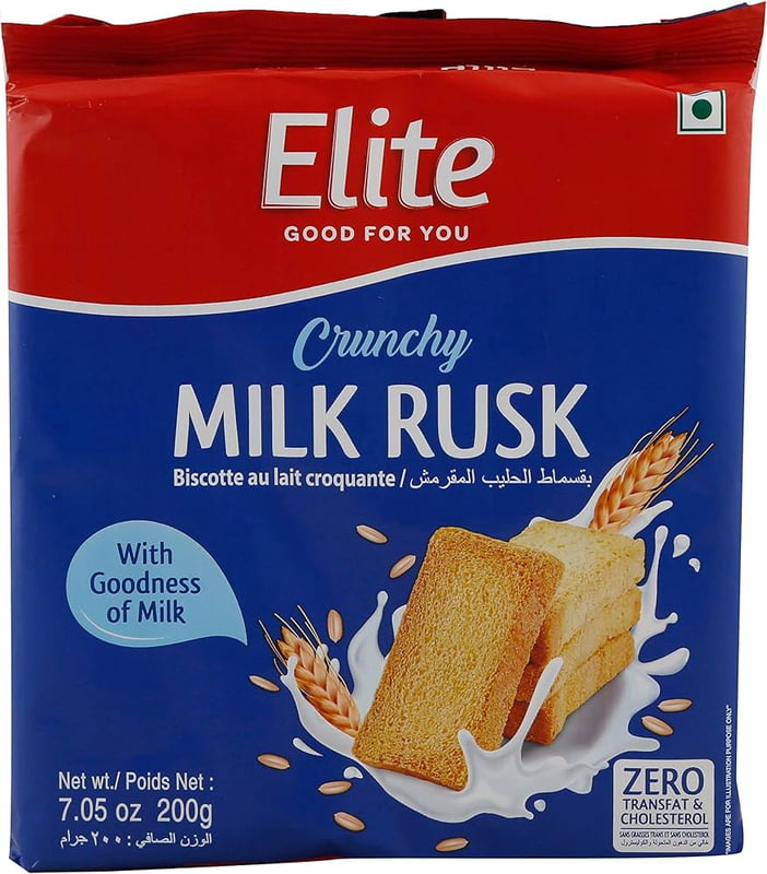 ELITE PREMIUM MILK RUSK 200G