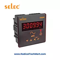Selec EM306 LED Energy Meter Front View with 6-Digit Display