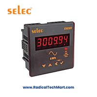 Selec EM306 LED Energy Meter Front View with 6-Digit Display