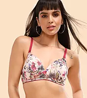 Enamor Vanish Curve Neckline With Lift Cup Women's Everyday Printed T-Shirt Bra - Padded, Wirefree, High-Coverage - F065