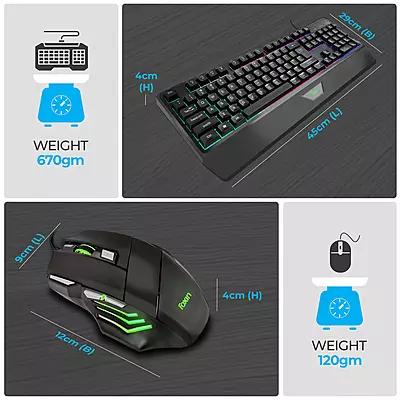GAMING KEYBOARD & MOUSE COMBO FOXIN ENDEAVOUR FGK-9992