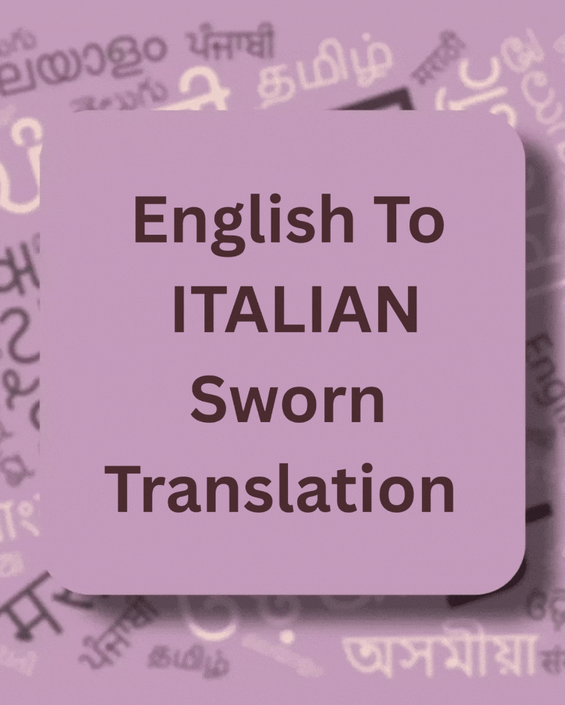 English to Italian Sworn Translation