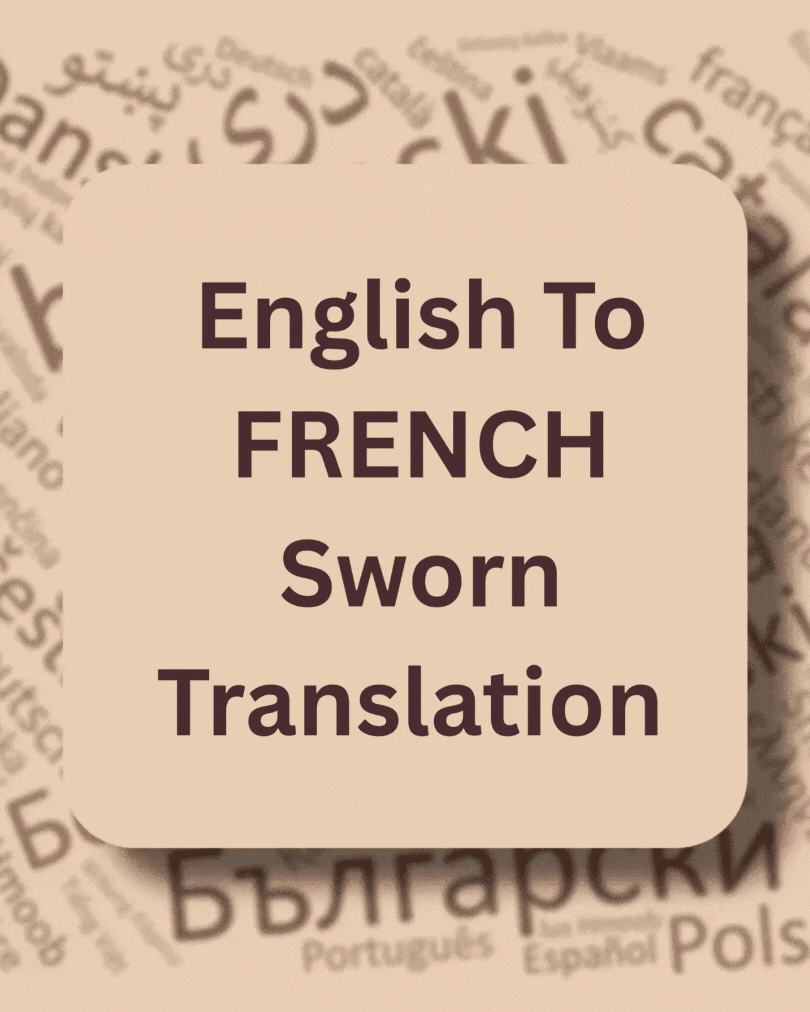 English to French Sworn Translation