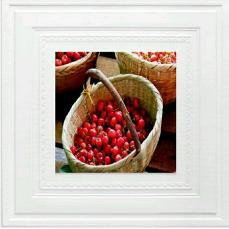 White Fruit Wall Stickers Panel Self Adhesive