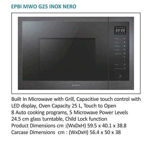 Oven Elica BI M 25L 0025 EPBI MWO G_ Touch Inox BK Oven Elica BI M 25L 0025 EPBI MWO G_ Touch Inox BK