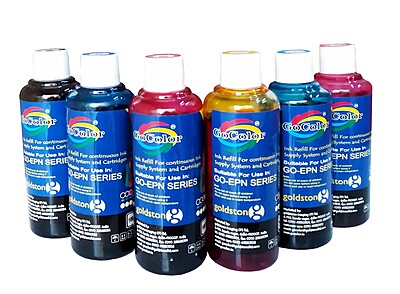 GoColor Korean Quality Epson Compatible Inkjet Refill Ink 100 ml x 6 Colours with Syringe & Napkin GoColor Korean Quality Epson Compatible Inkjet Refill Ink 100 ml x 6 Colours with Syringe & Napkin