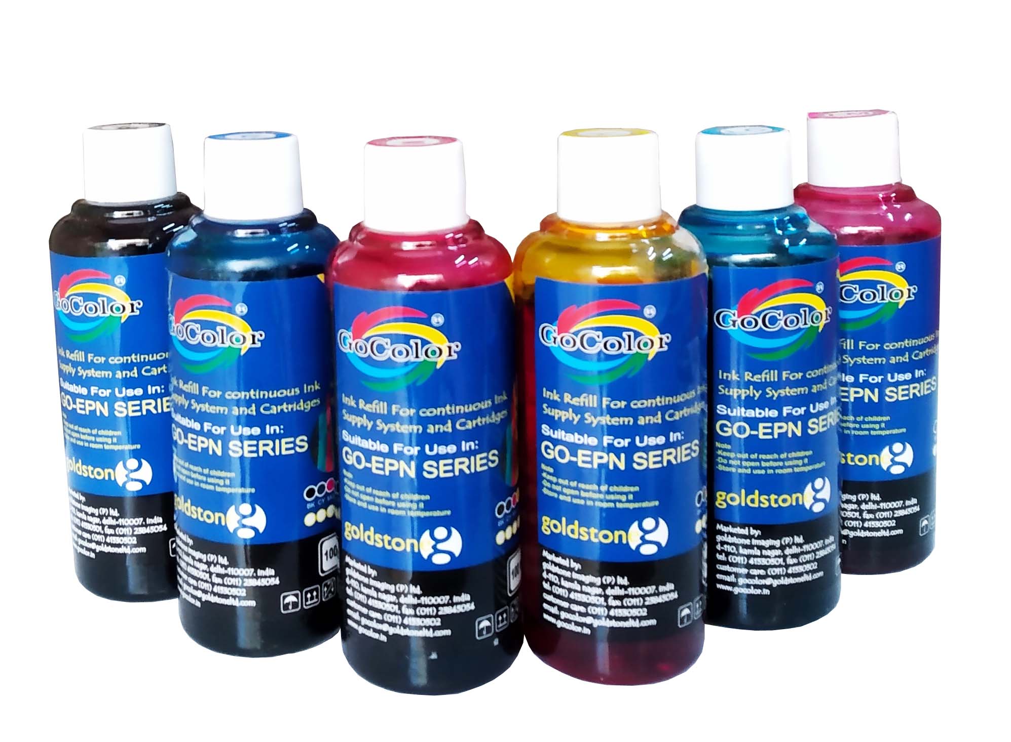GoColor Korean Quality Epson Compatible Inkjet Refill Ink 100 ml x 6 Colours with Syringe & Napkin GoColor Korean Quality Epson Compatible Inkjet Refill Ink 100 ml x 6 Colours with Syringe & Napkin