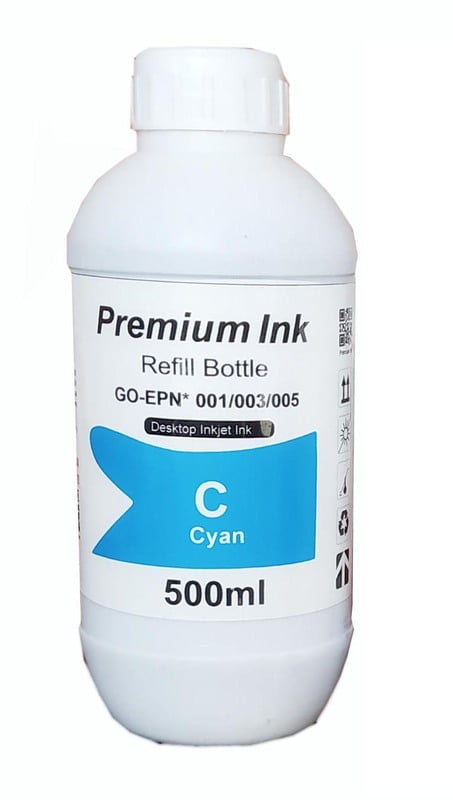 001 / 003 Compatible Refill Cyan Ink for EPN L4150 L4160 L6160 L6170 L6190 Ink Tank Printer - 500 ml 001 / 003 Compatible Refill Cyan Ink for EPN L4150 L4160 L6160 L6170 L6190 Ink Tank Printer - 500 ml