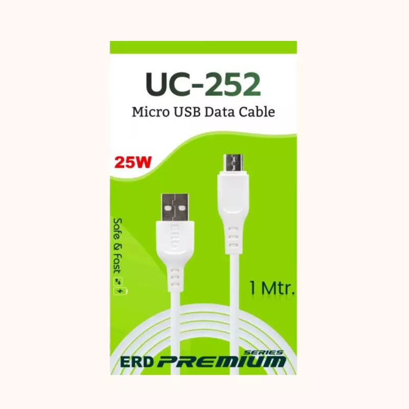 ERD Micro to USB Data Cable 25W UC-252 1 MTR