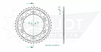 Esjot Sprocket Rear (32130-41T) Esjot Sprocket Rear (32130-41T)