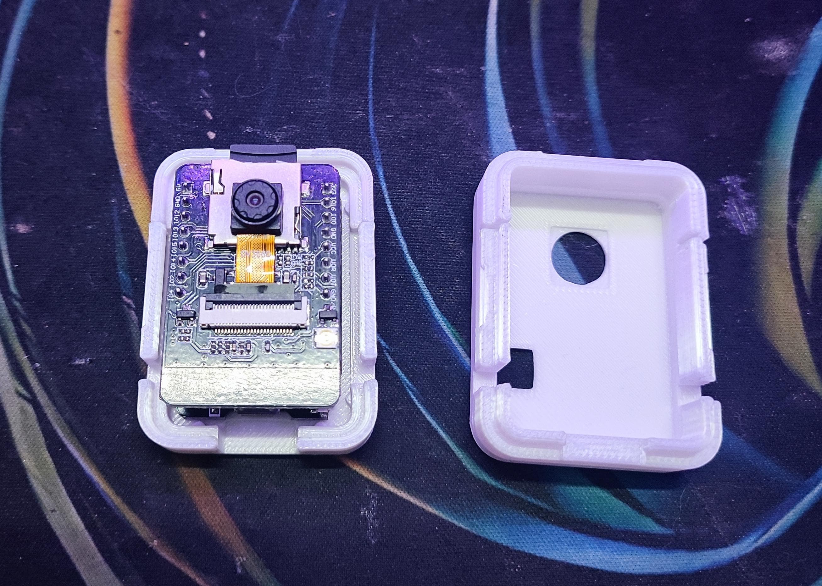 ESP32-CAM Enclosure Case with ESP32-CAM-MB Support (3D Printed)