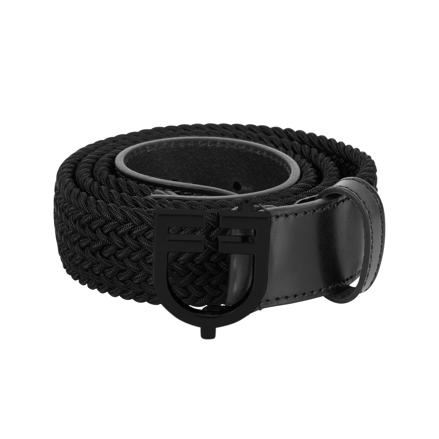 EQUESTRO - Elastic Belt with Black Logo Buckle
