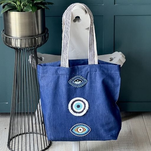 EVIL EYE DENIM BAG