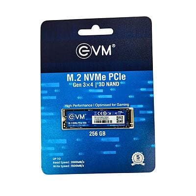 EVM 256GB Internal SSD M.2 NVMe PCIe | Up to 2000MB/s | Compatible with Gaming PCs & High-Performance Workstations | EVMNV/256GB