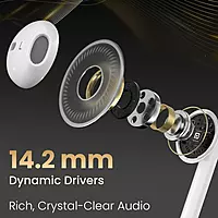 Portronics Conch Beat A In-Ear Earbuds – 3.5mm | On/Off Switch | White | 6 Months Warranty