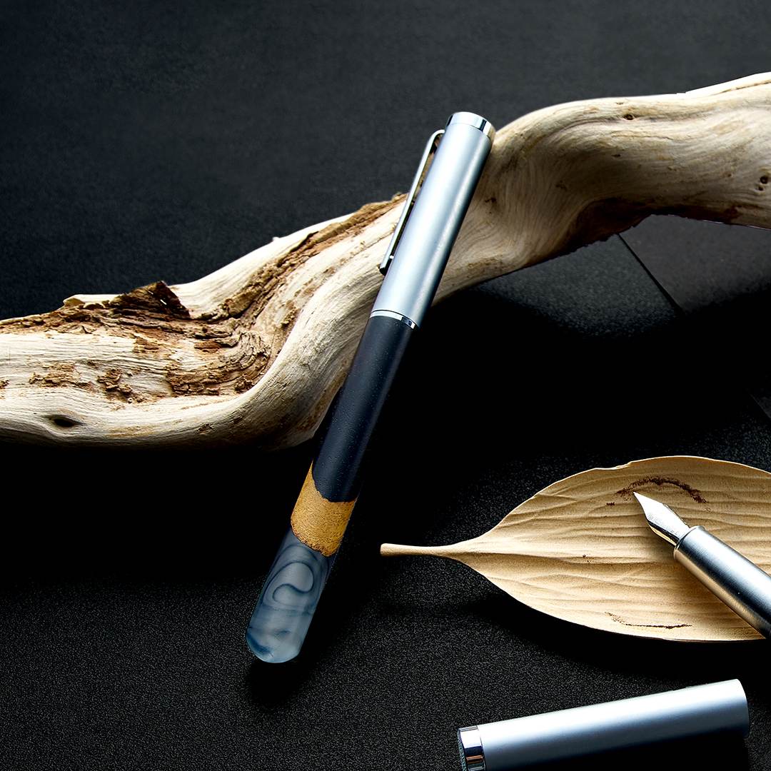 Ebony Wood Landscape Fountain Pen