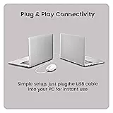 Portronics Toad 102 Wired Optical Mouse features a 1200 DPI sensor for precise tracking and a 1.5m cable for easy connectivity. Sleek white design, perfect for home or office use.