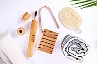 Eco friendly tongue cleaner made from natural bamboo Eco friendly tongue cleaner made from natural bamboo
