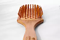 Wooden bamboo bristle hair brush for smooth hair care Wooden bamboo bristle hair brush for smooth hair care