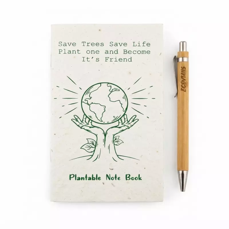 Plantable notepad and bamboo pen eco-friendly event kit Plantable notepad and bamboo pen eco-friendly event kit