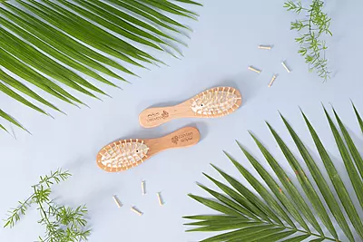 Eco friendly bamboo hair brush for kids hair care