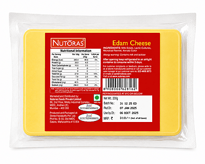 Nutoras Cheese Edam Block 200G Nutoras Cheese Edam Block 200G